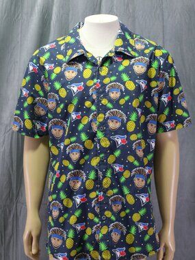 Toronto Blue Jays Shirt - Beau Bichette Cartoon Hawaiian - Men's XL